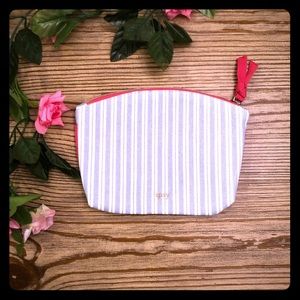 Striped and pink Cosmetic Bag